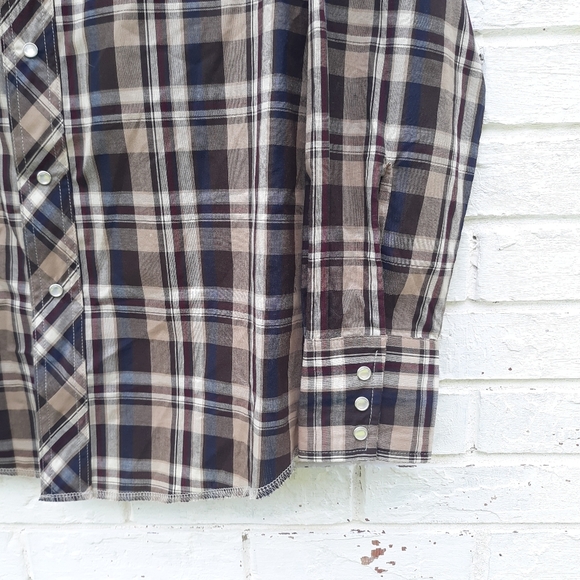 Vintage Wrangler Pearl Snap Shirt Western - Picture 4 of 5